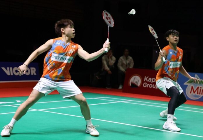 2026 ऑरलियन्स मास्टर्स के दूसरे दौर में आरोन ताई/कांग खाई जिंग फॉल। (फोटो: बरनामा)