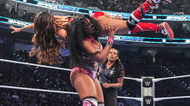 अप्रतिरोध्य ताकतें बनाम बेला ट्विन्स | महिला टैग टीम शीर्षक: स्मैकडाउन हाइलाइट्स, 20 मार्च, 2026 डब्ल्यूडब्ल्यूई फोटो