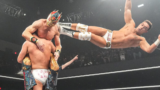 वैनिटी प्रोजेक्ट बनाम लॉस अमेरिकनोस | NXT टैग टीम शीर्षक: NXT स्टैंड एंड डिलीवर 2026 हाइलाइट्स डब्ल्यूडब्ल्यूई फोटो